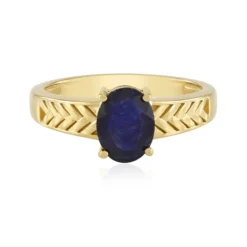 Blauer Madagaskar-Saphir-Silberring