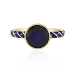 Blauer Madagaskar-Saphir-Silberring