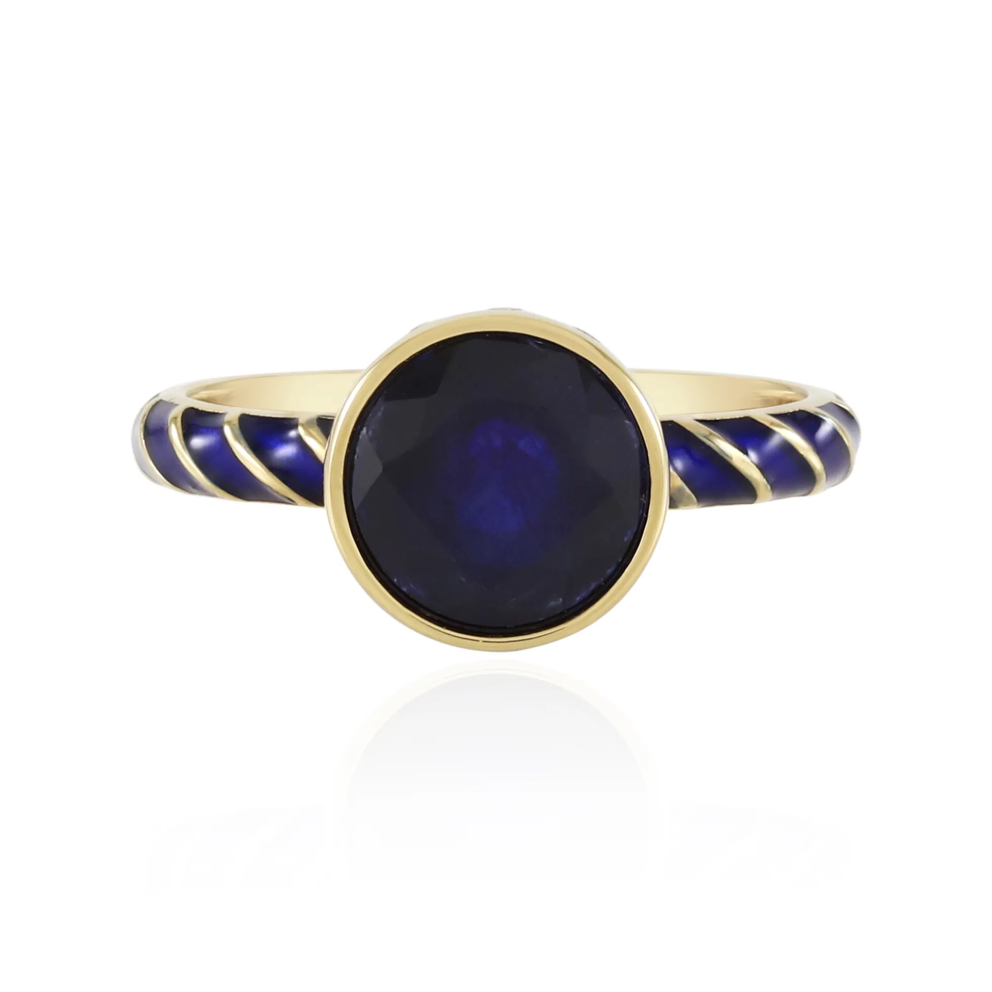 Blauer Madagaskar-Saphir-Silberring