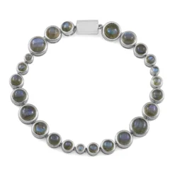 Blauer Maniry-Labradorit-Silberarmband