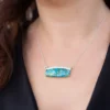Blauer Mohave-Kupfer-Türkis-Silbercollier (Faszination Türkis)