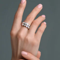Blauer Mondstein-Silberring