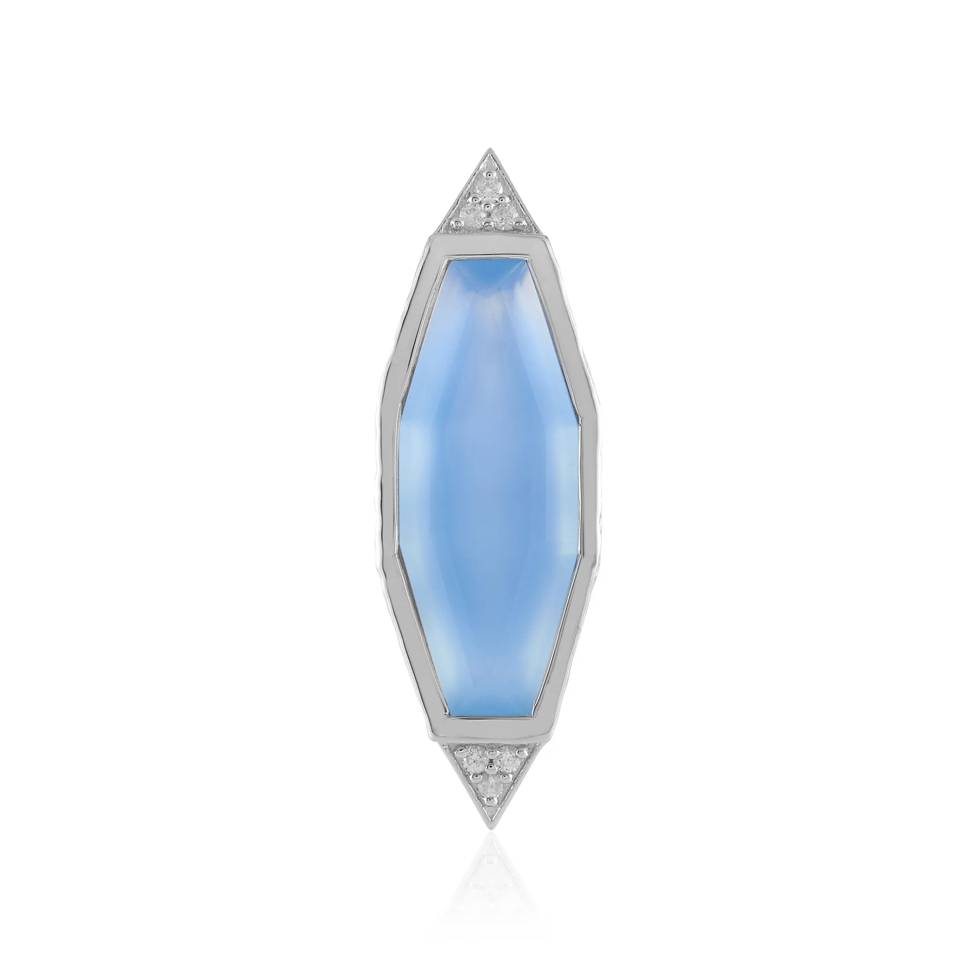 Blauer Onyx-Silberanhänger