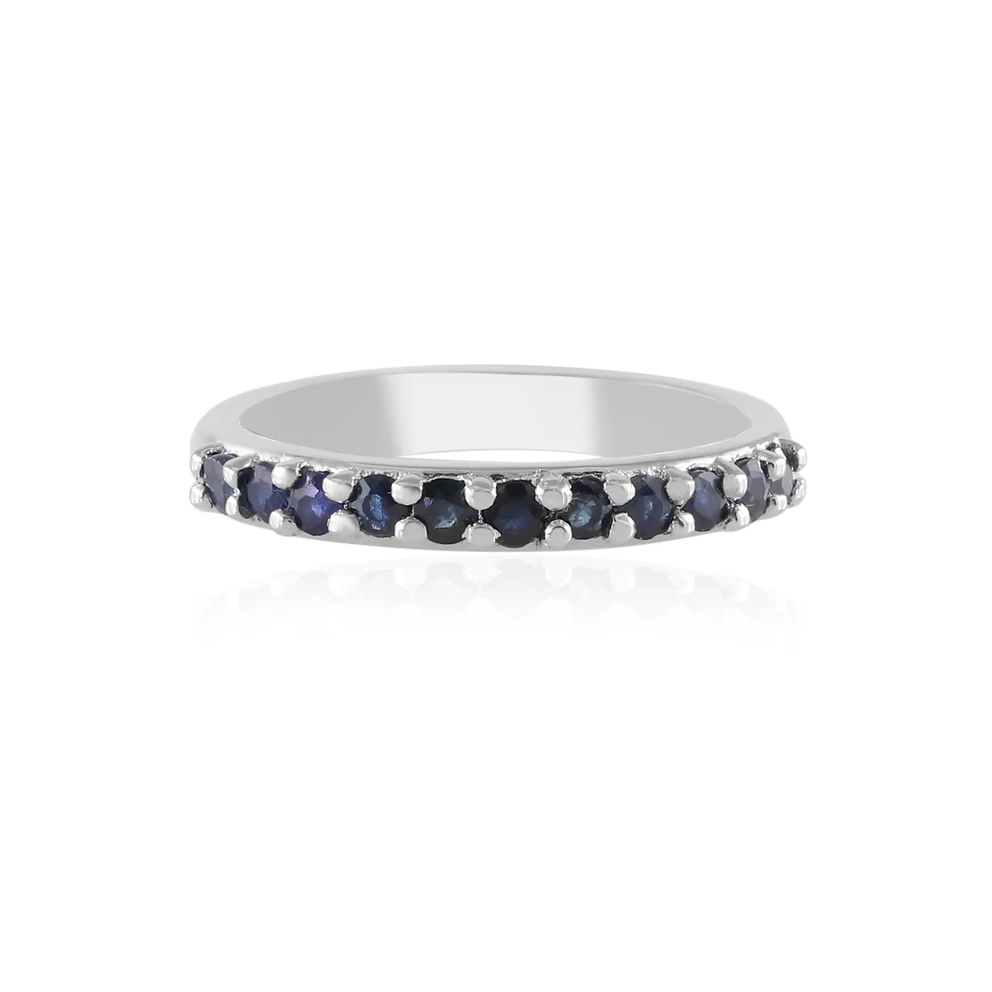 Blauer Saphir-Silberring