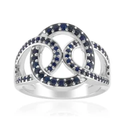 Blauer Saphir-Silberring