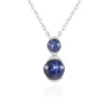 Blauer Stern-Saphir-Silbercollier