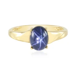 Blauer Stern-Saphir-Silberring