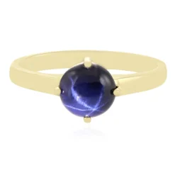 Blauer Stern-Saphir-Silberring