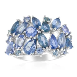 Blauer Tuléar-Saphir-Goldring