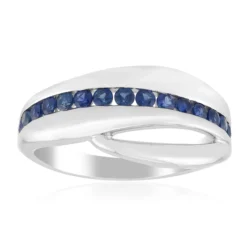 Blauer Tuléar-Saphir-Silberring