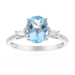 Brasilianischer Aquamarin-Goldring