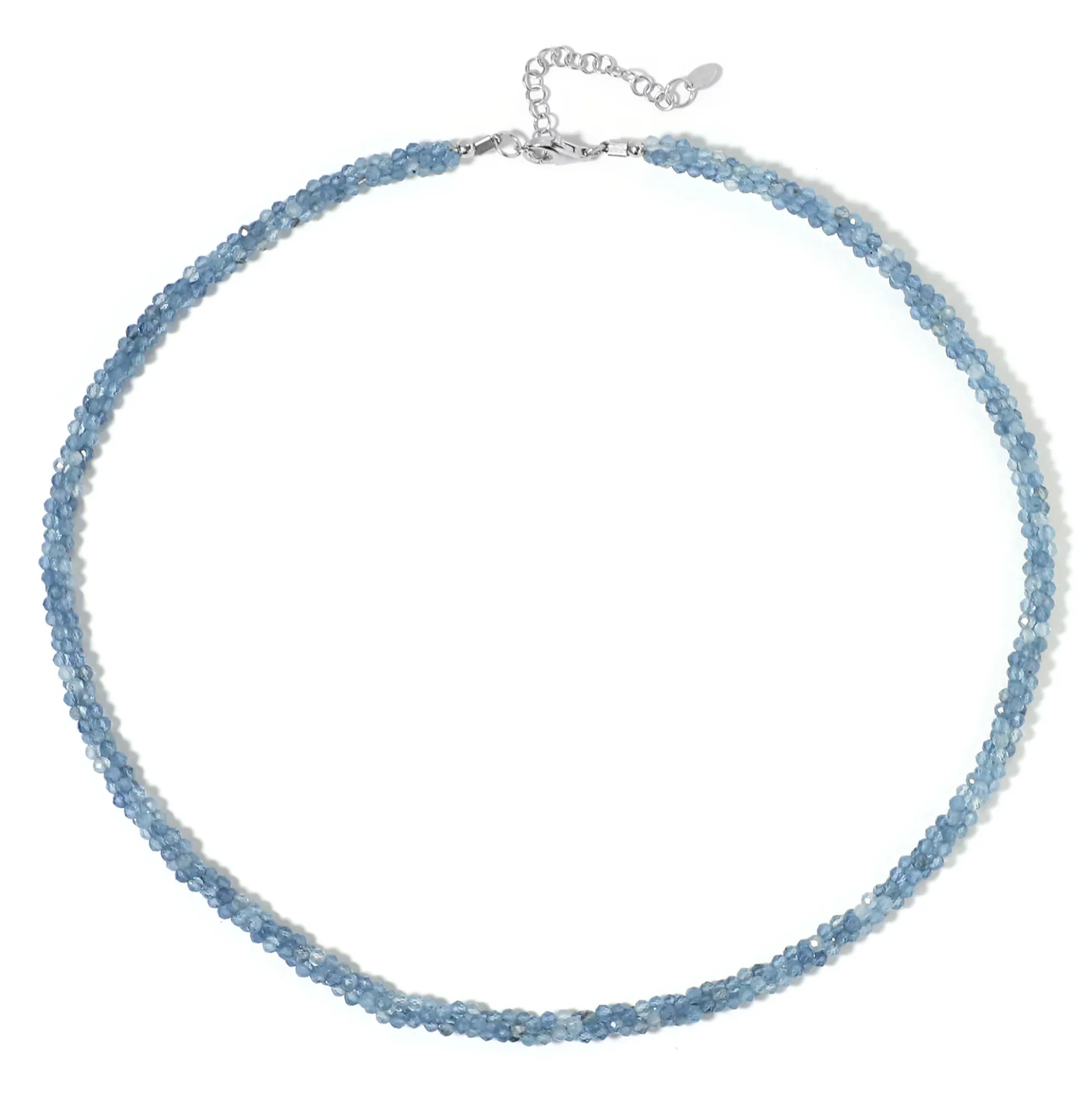 Brasilianischer Aquamarin-Silberhalskette