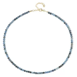 Brasilianischer Aquamarin-Silberhalskette