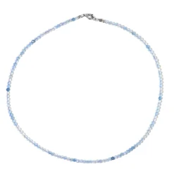 Brasilianischer Aquamarin-Silberhalskette