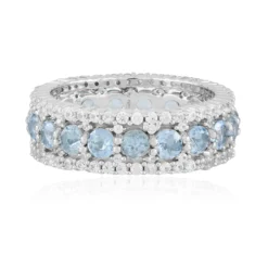 Brasilianischer Aquamarin-Silberring