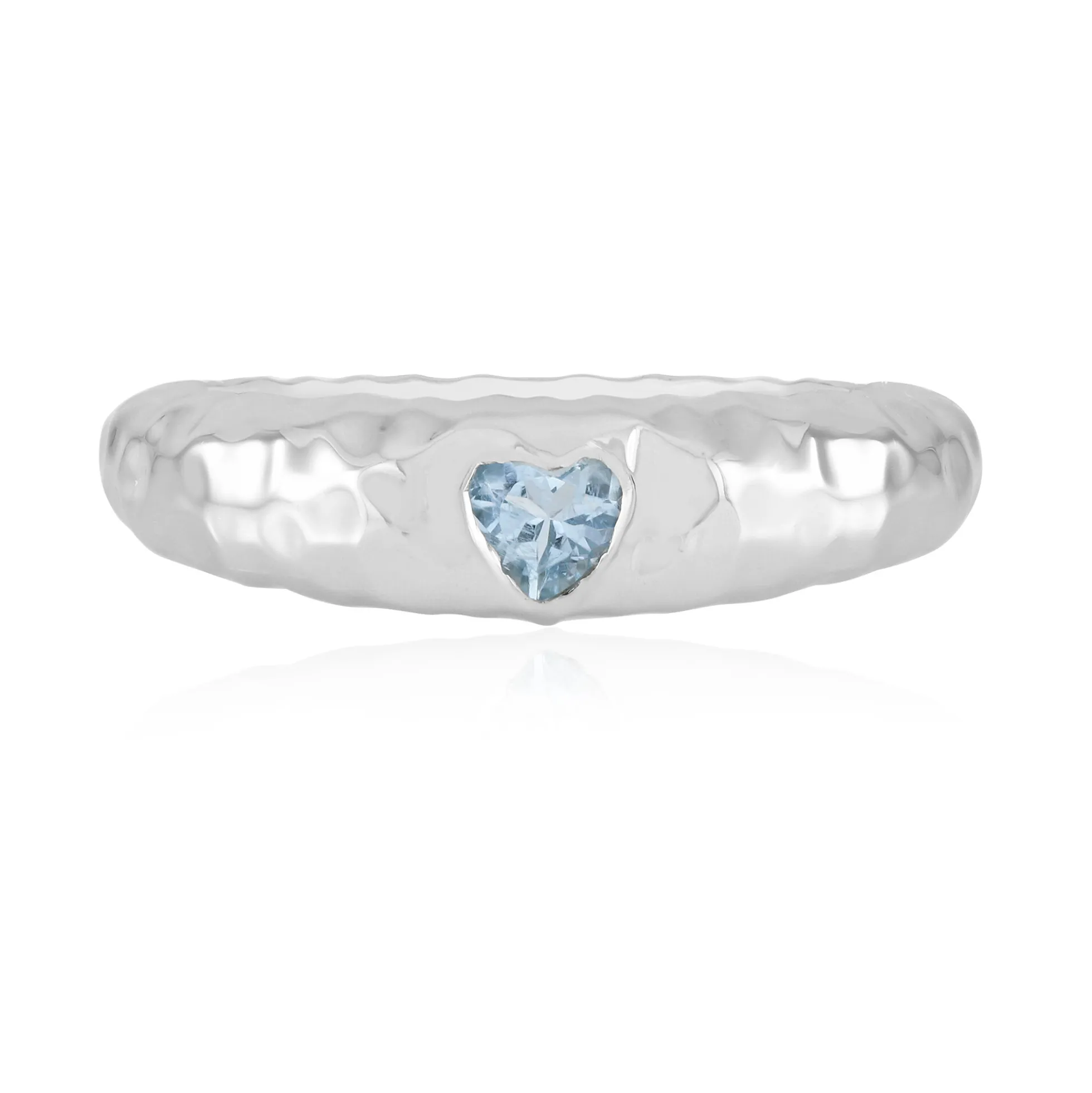 Brasilianischer Aquamarin-Silberring