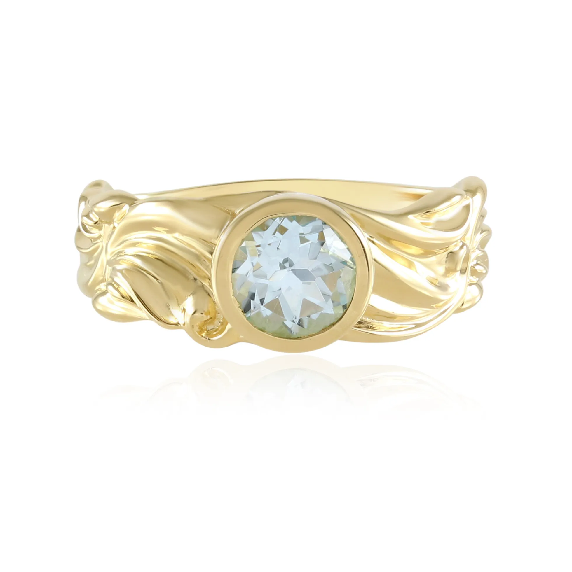 Brasilianischer Aquamarin-Silberring