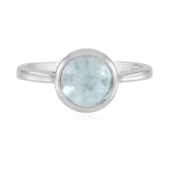Brasilianischer Aquamarin-Silberring