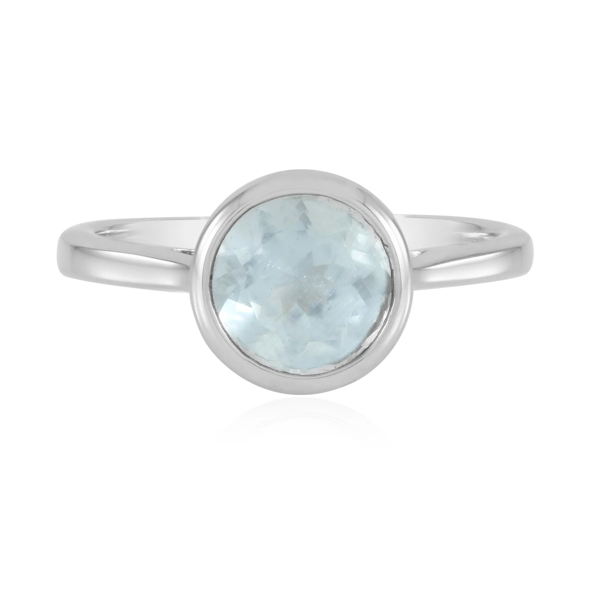 Brasilianischer Aquamarin-Silberring