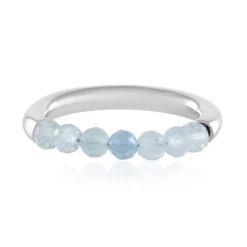 Brasilianischer Aquamarin-Silberring