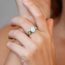 Brasilianischer Aquamarin-Silberring