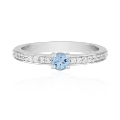 Brasilianischer Aquamarin-Silberring