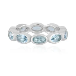 Brasilianischer Aquamarin-Silberring
