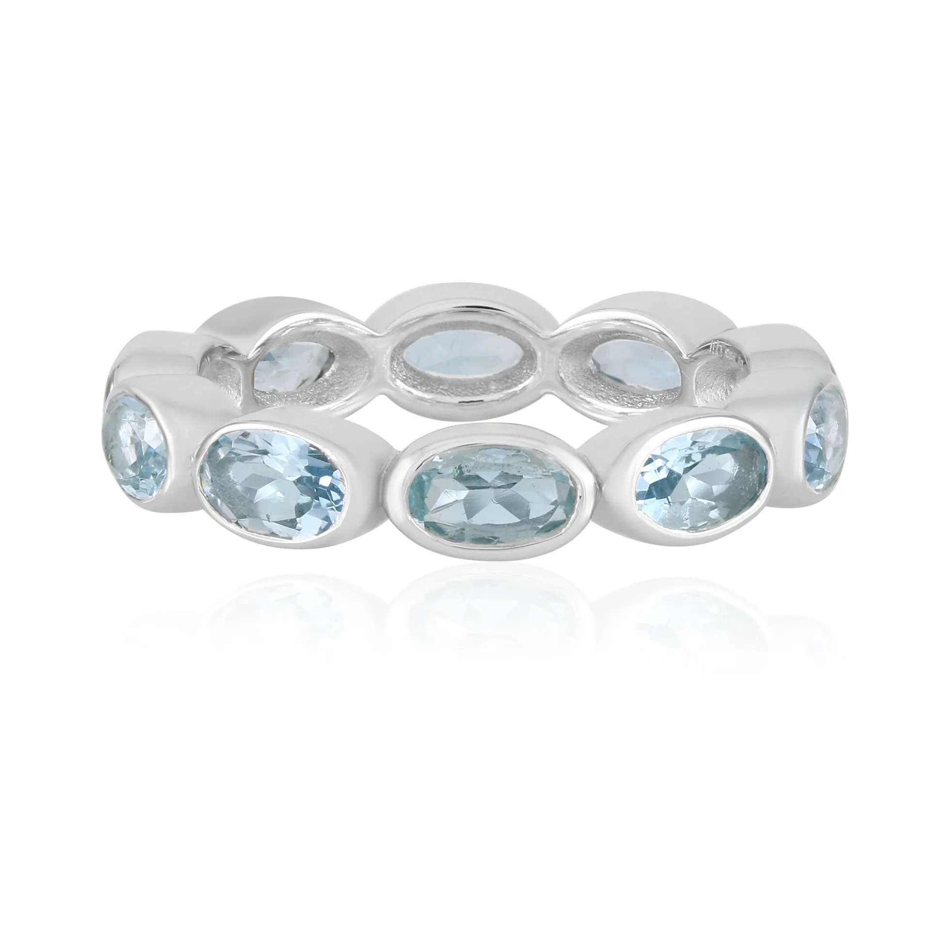 Brasilianischer Aquamarin-Silberring