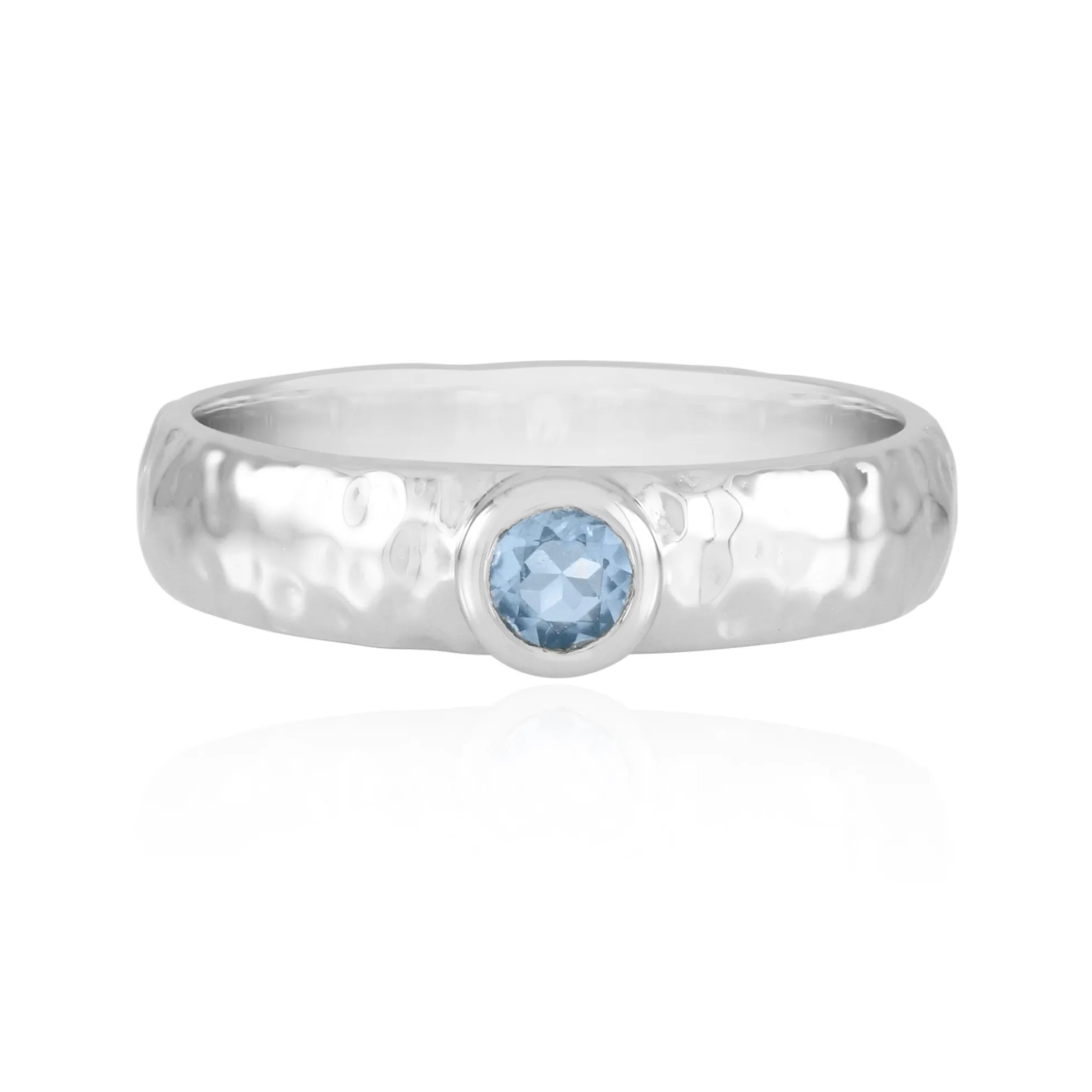 Brasilianischer Aquamarin-Silberring