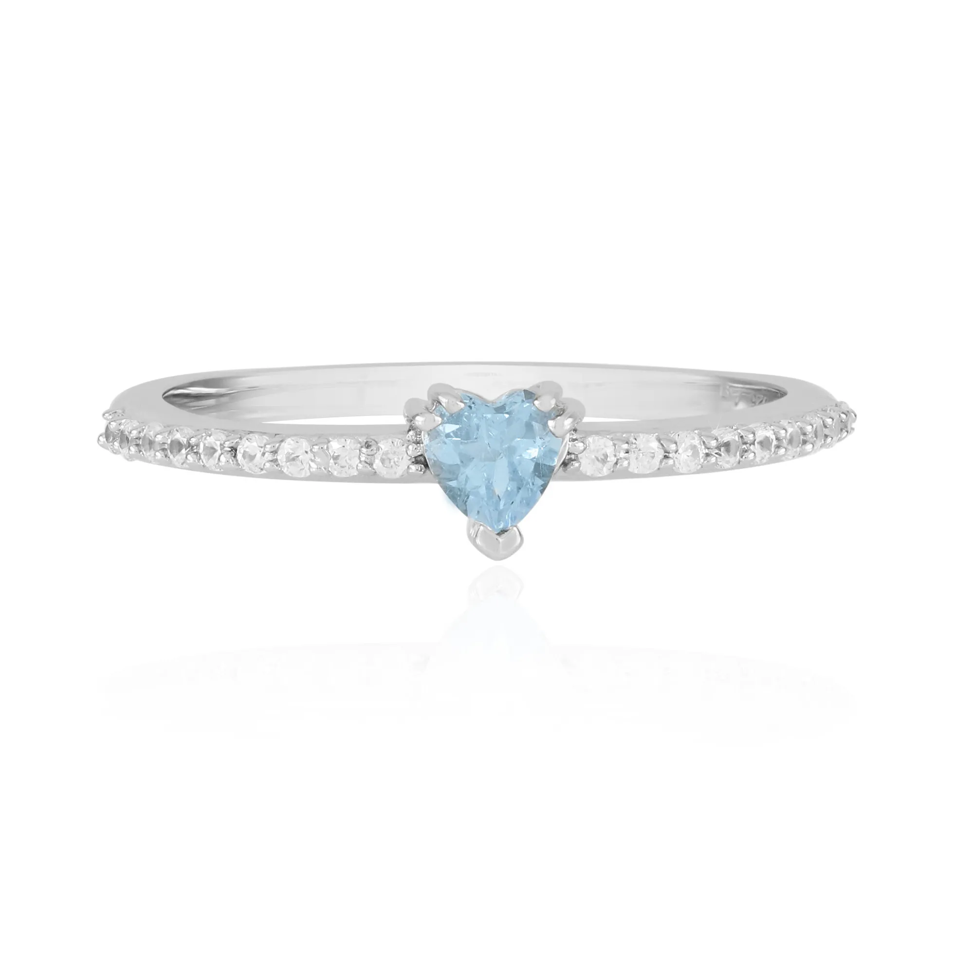 Brasilianischer Aquamarin-Silberring