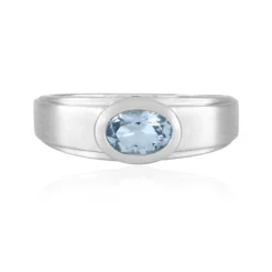 Brasilianischer Aquamarin-Silberring
