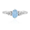 Brasilianischer Aquamarin-Silberring