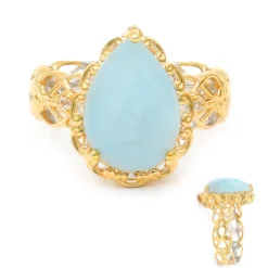 Brasilianischer Aquamarin-Silberring