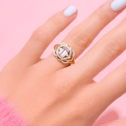Brasilianischer Kunzit-Goldring