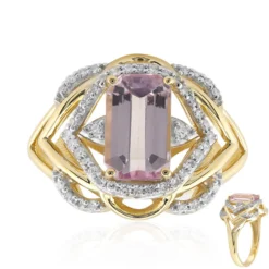 Brasilianischer Kunzit-Goldring