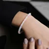 Brasilianischer Morganit-Silberarmband