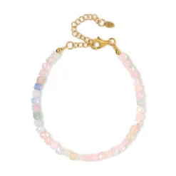 Brasilianischer Morganit-Silberarmband