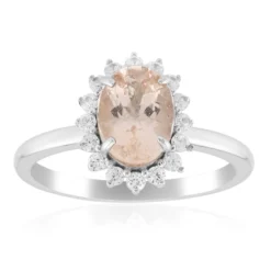 Brasilianischer Morganit-Silberring