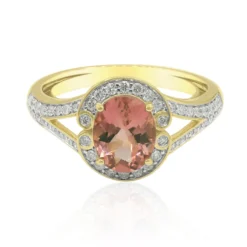 Brasilianischer Pinkfarbener Turmalin-Goldring