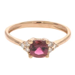 Brasilianischer Pinkfarbener Turmalin-Goldring