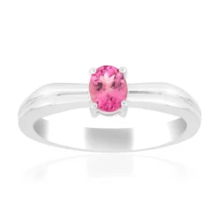 Brasilianischer Pinkfarbener Turmalin-Silberring