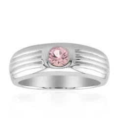 Brasilianischer Pinkfarbener Turmalin-Silberring