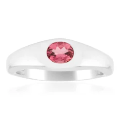 Brasilianischer Pinkfarbener Turmalin-Silberring