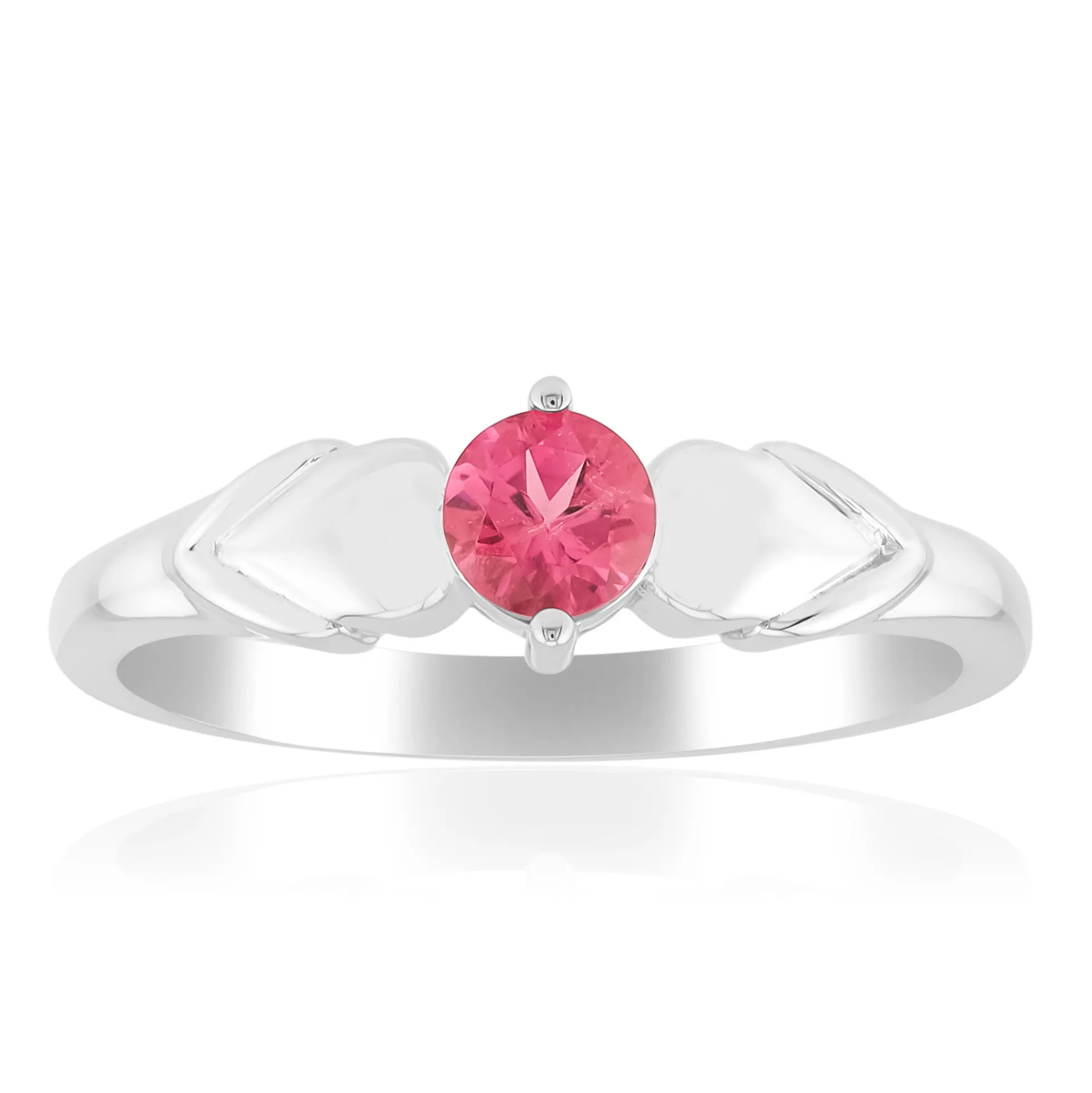 Brasilianischer Pinkfarbener Turmalin-Silberring