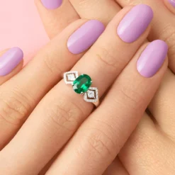 Brasilianischer Smaragd-Goldring