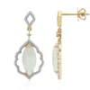 Brasilianischer Weißer Opal-Goldohrringe