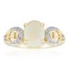 Brasilianischer Weißer Opal-Goldring