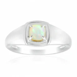 Brasilianischer Weißer Opal-Goldring