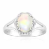 Brasilianischer Weißer Opal-Goldring