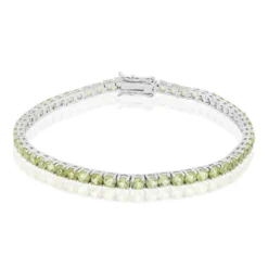 Burmesischer Peridot-Silberarmband